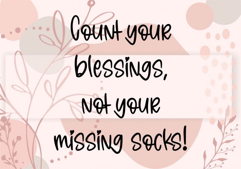 Missing socks and blessings