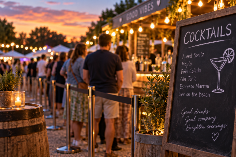 From Tennis Courts to Cocktail Queues.